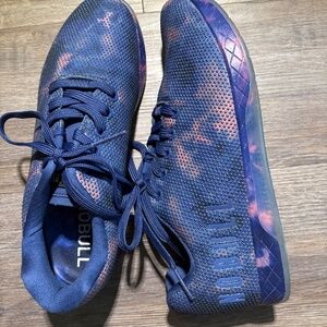 NO BULL Purple Blue Tie-Dye Ripstop Trainers sz 10